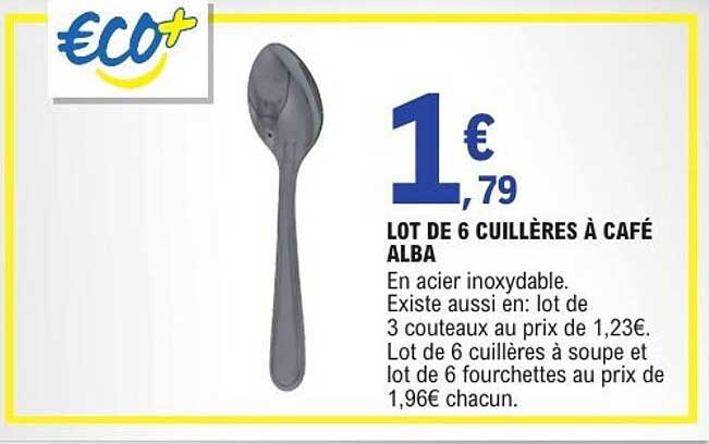 ALBA LOT DE 6 CUILLÈRES À CAFÉ
