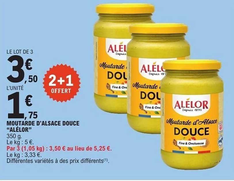 ALÉLOR Moutarde d'Alsace Douce