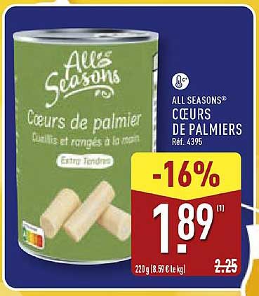 All Seasons Coeurs de palmiers