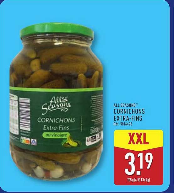 All Seasons CORNICHONS EXTRA-FINS