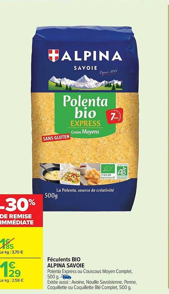 ALPINA Savoie Polenta bio EXPRESS