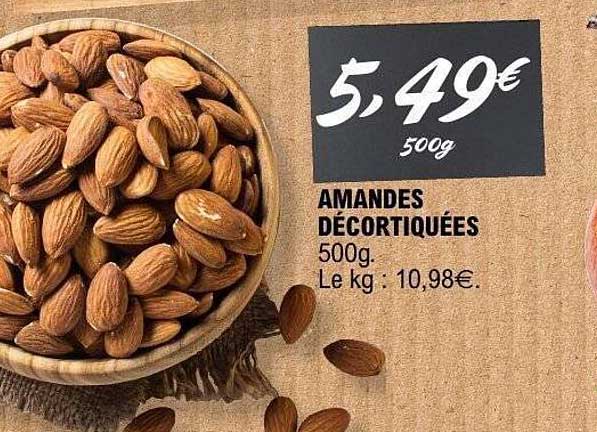 Amandes décortiquées