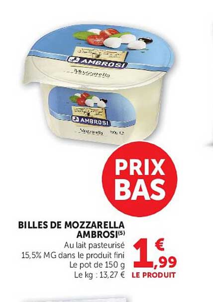 AMBROSI Billes de mozzarella