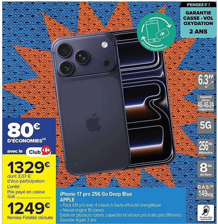 APPLE iPhone 17 pro 256 Go Deep Blue