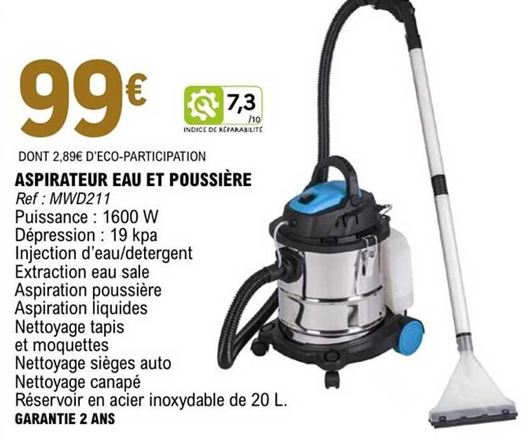 ASPIRATEUR EAU ET POUSSIÈRE