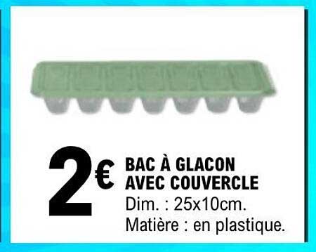 BAC À GLAÇON AVEC COUVERCLE