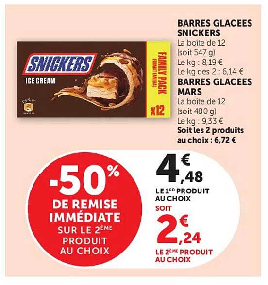 BARRES GLACEES SNICKERS