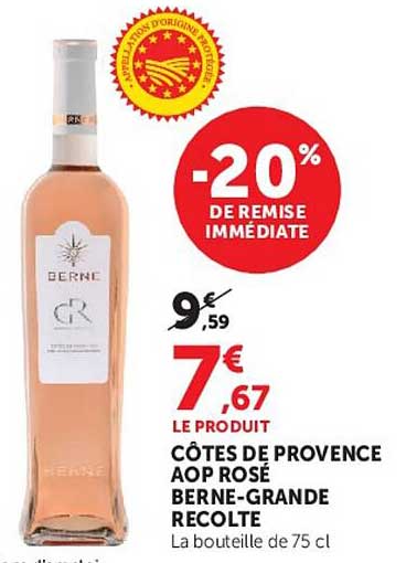 BERNE CÔTES DE PROVENCE AOP ROSÉ