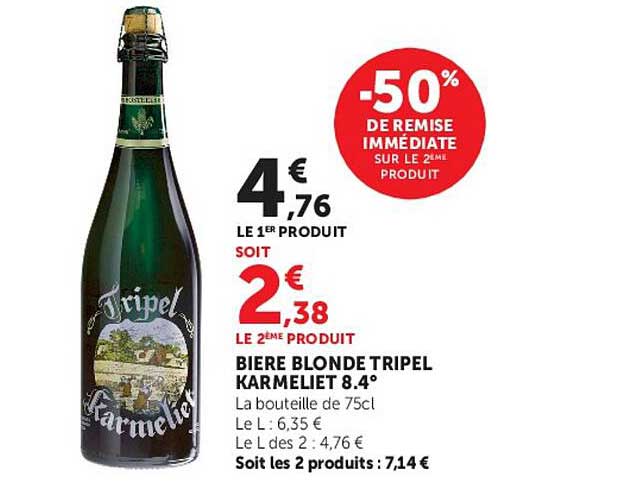 Biere blonde tripel Karmeliet 8.4°
