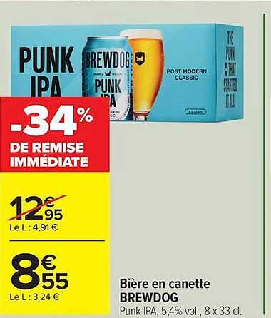 Bière en canette BREWDOG