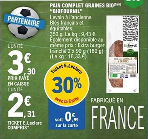 BIOFOURNIL PAIN COMPLET GRAINES BIO