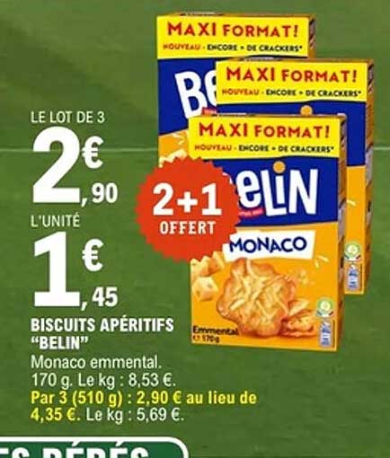 BISCUITS APÉRITIFS "BELIN" MONACO EMMENTAL