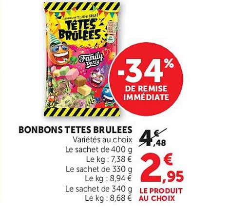 BONBONS TETES BRULEES