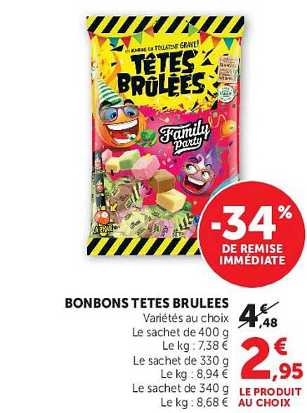 BONBONS TETES BRULEES