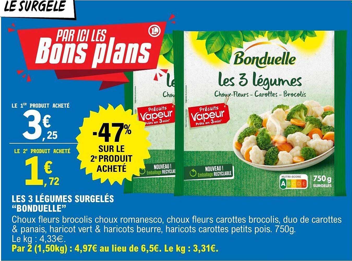 Bonduelle les 3 légumes