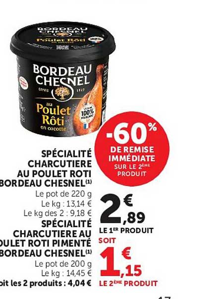 Bordeau Chesnel au Poulet Rôti