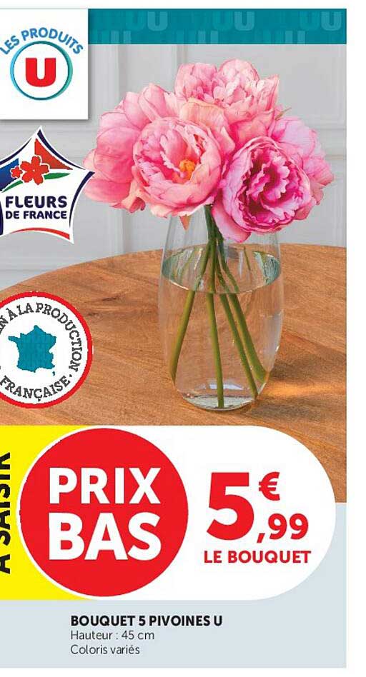 Bouquet 5 Pivoines U