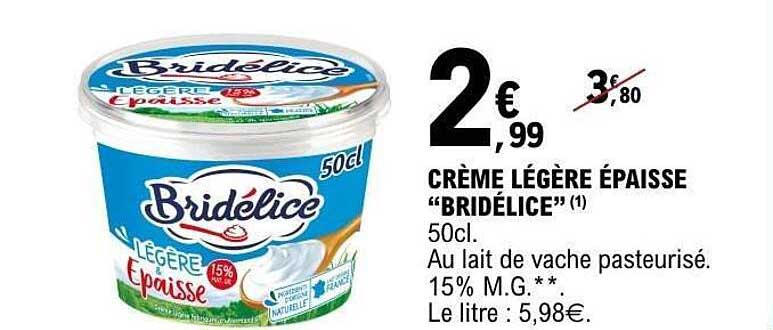 Bridélice Crème légère épaisse