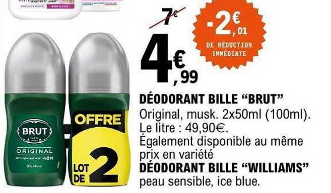 BRUT DÉODORANT BILLE