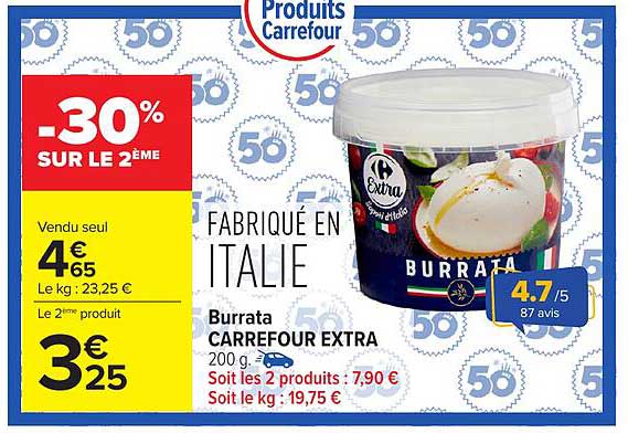 Burrata CARREFOUR EXTRA