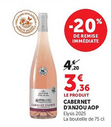 Cabernet d'Anjou AOP Elysis 2025