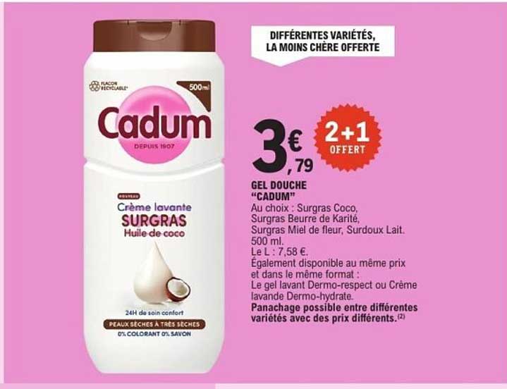 Cadum Crème lavante SURGRAS