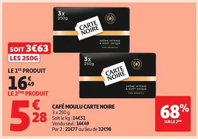 CAFÉ MOULU CARTE NOIRE