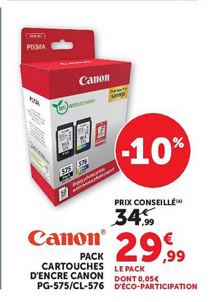 Canon PACK CARTOUCHES D'ENCRE CANON PG-575/CL-576