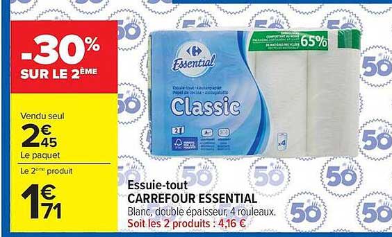 Carrefour Essential Essuie-tout Classic