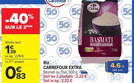 CARREFOUR EXTRA Basmati ou Thai