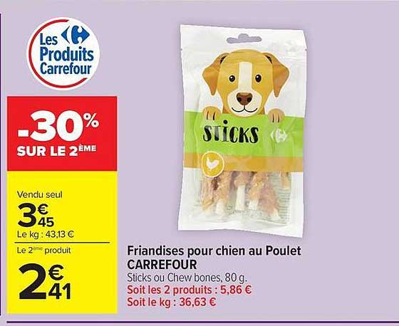 Carrefour Friandises pour chien au Poulet