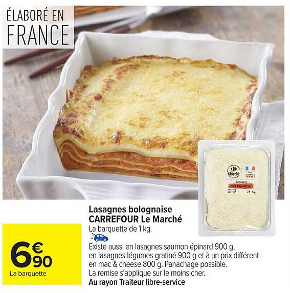 CARREFOUR Le Marché Lasagnes bolognaise