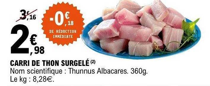 CARRI DE THON SURGELÉ