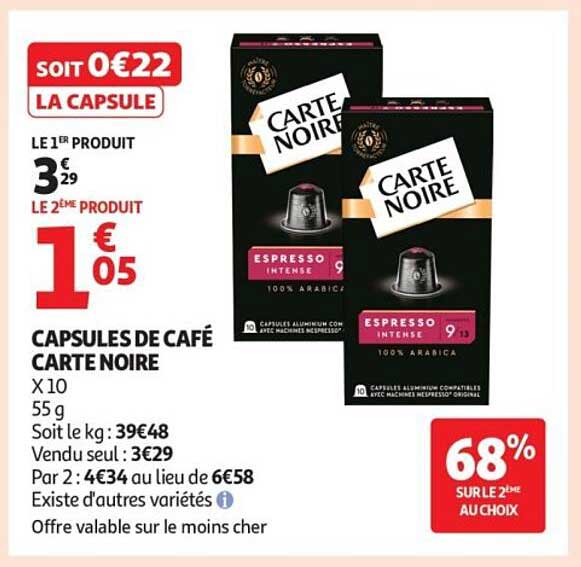 Carte Noire Capsules de café