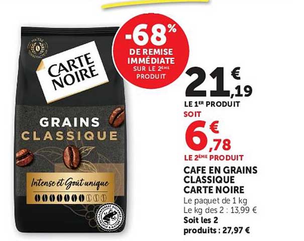CARTE NOIRE GRAINS CLASSIQUE