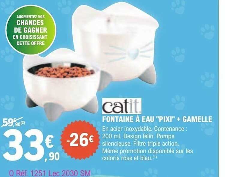 catit FONTAINE À EAU "PIXI" + GAMELLE