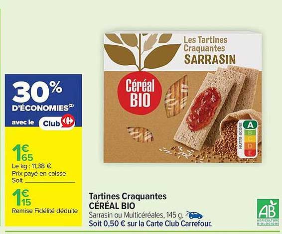 Céréal BIO Tartines Craquantes