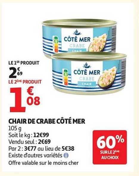 Chair de crabe Côté Mer