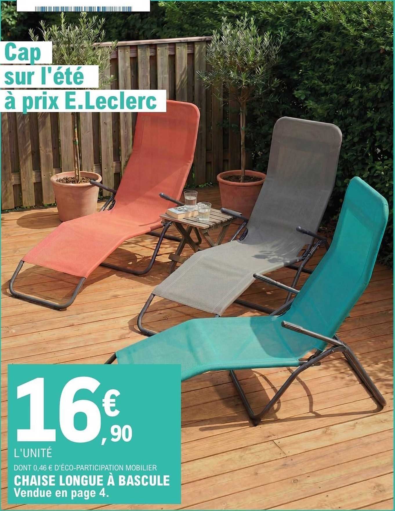 Chaise longue à bascule