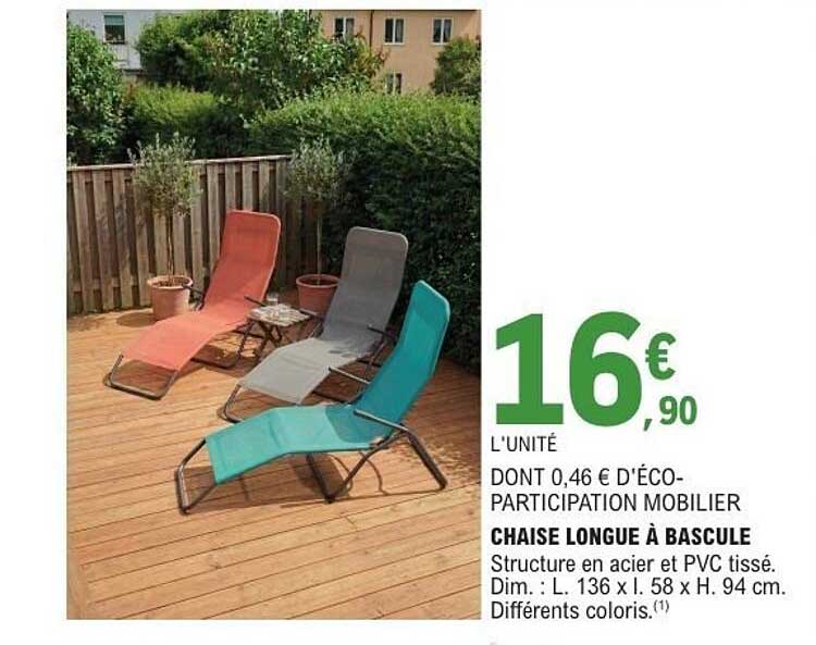 CHAISE LONGUE À BASCULE