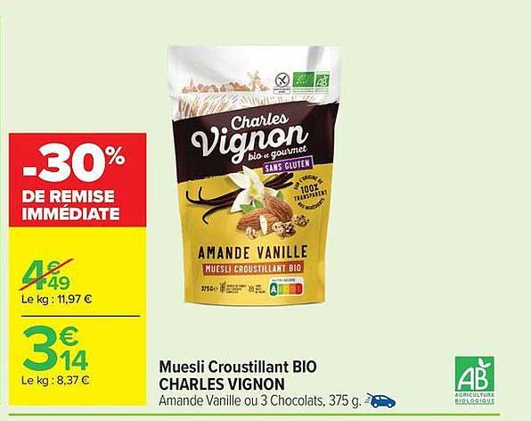 CHARLES VIGNON Muesli Croustillant BIO