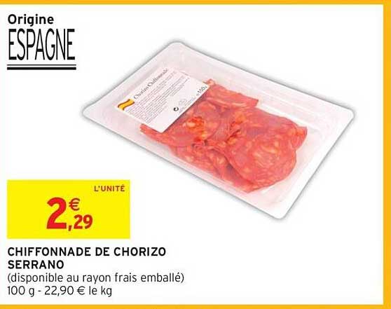 CHIFFONNADE DE CHORIZO SERRANO