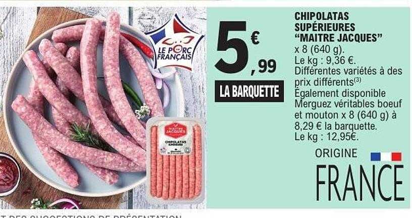 Chipolatas Supérieures “Maitre Jacques”