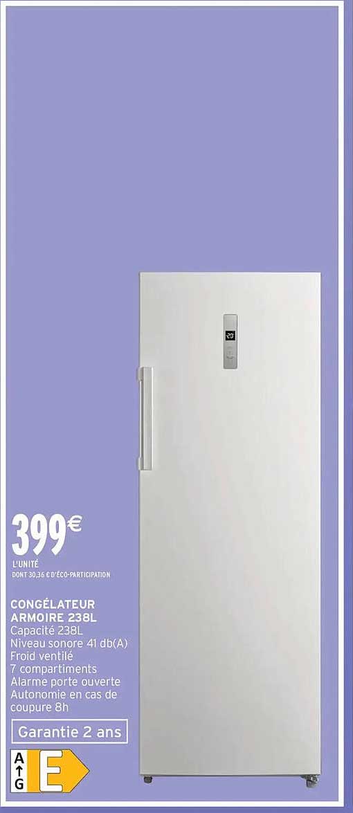 CONGÉLATEUR ARMOIRE 238L