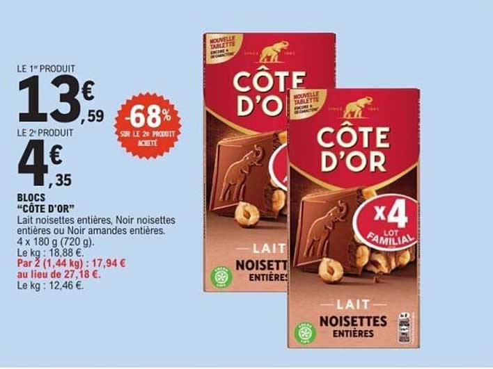 CÔTE D’OR LAIT NOISETTES ENTIERES