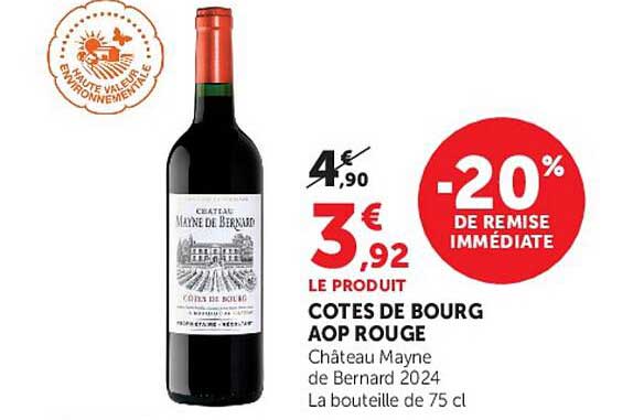 COTES DE BOURG AOP ROUGE