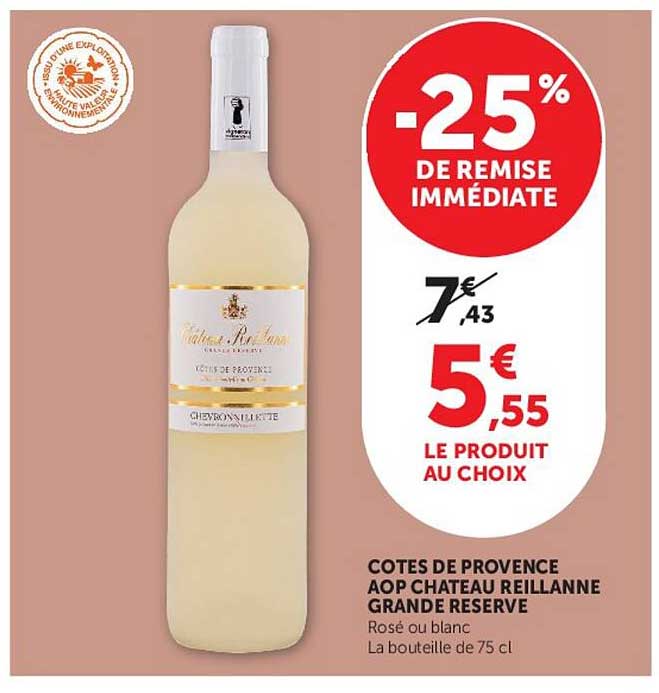 COTES DE PROVENCE AOP CHATEAU REILLIANNE GRANDE RESERVE