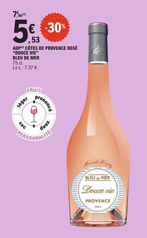 CÔTES DE PROVENCE ROSÉ "DOUCE VIE" BLEU DE MER