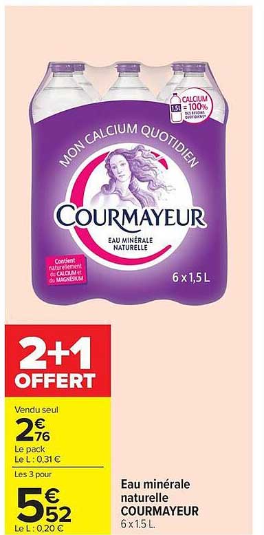 COURMAYEUR Eau minérale naturelle
