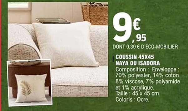 COUSSIN 45X45 NAYA OU ISADORA